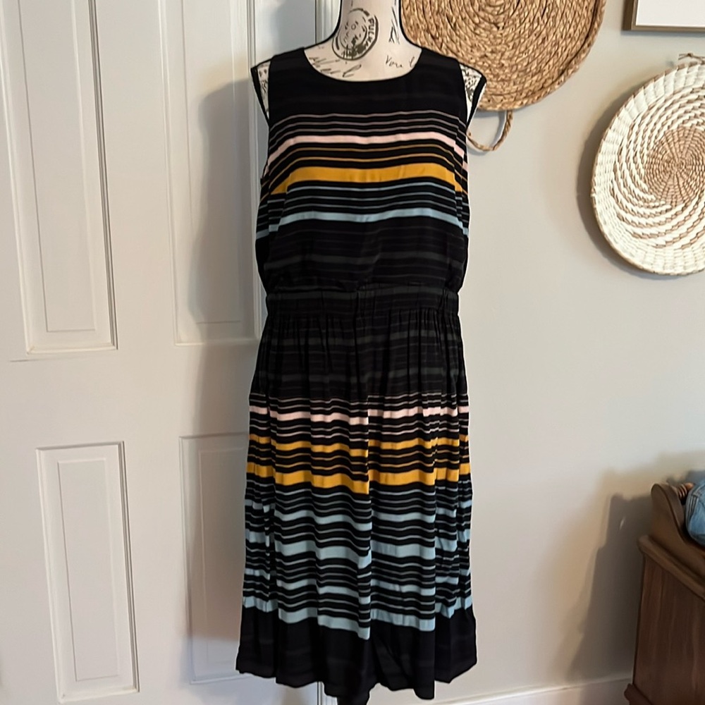 LOFT Multi Striped Summer Dress